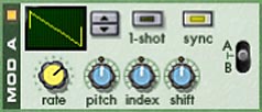 Sawtooth wave from LFO